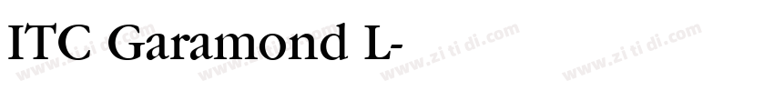 ITC Garamond L字体转换